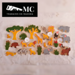 Estantería de África con 26 Figuras