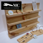 Exhibidor Portatarjetas de Aros de 3 Estantes