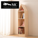 Estantería Infantil Estilo Torre, con Techo de Casita