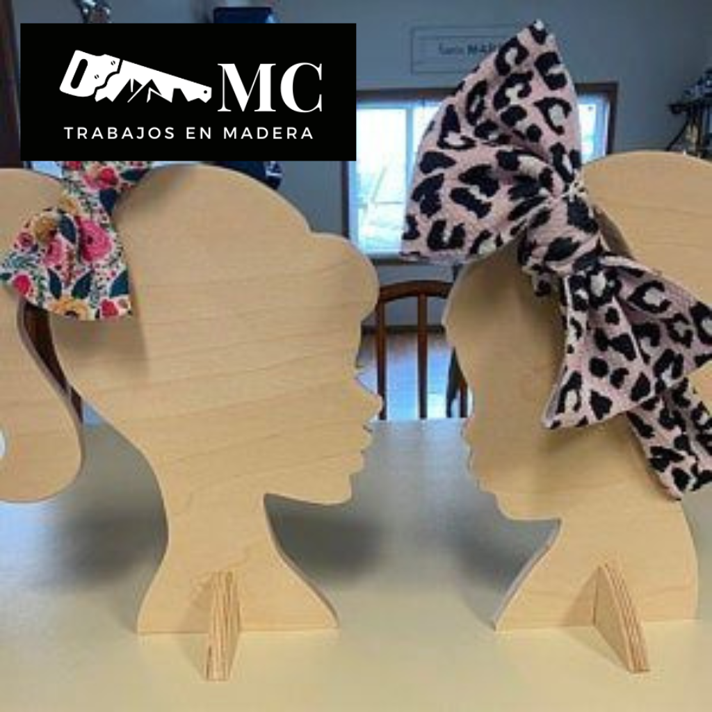 Expositor para Accesorios de Cabello, Maniquí de Cabeza Femenina