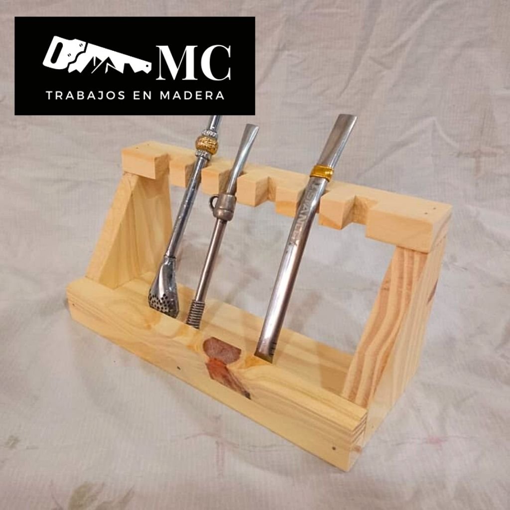 Exhibidor para 6 Bombillas de Mate - Pack x2u
