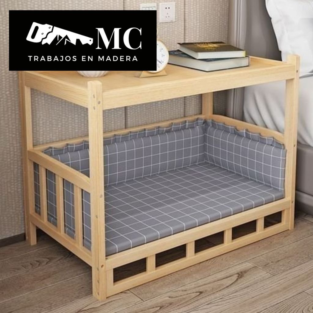 Mesa de Noche con Cama para Mascotas