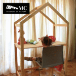 Escritorio con Forma de Casita Infantil