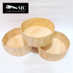 cajas redondas de madera