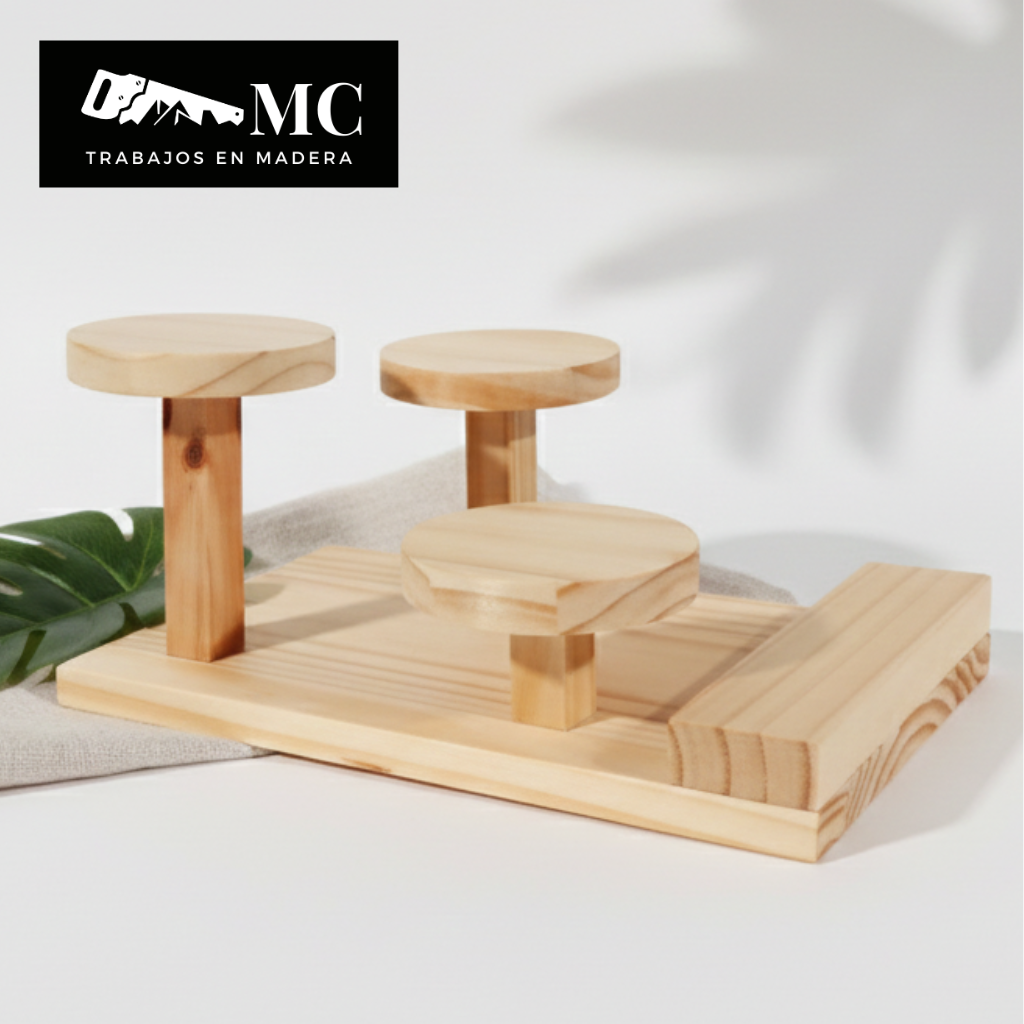 Exhibidor con Elevadores Redondos