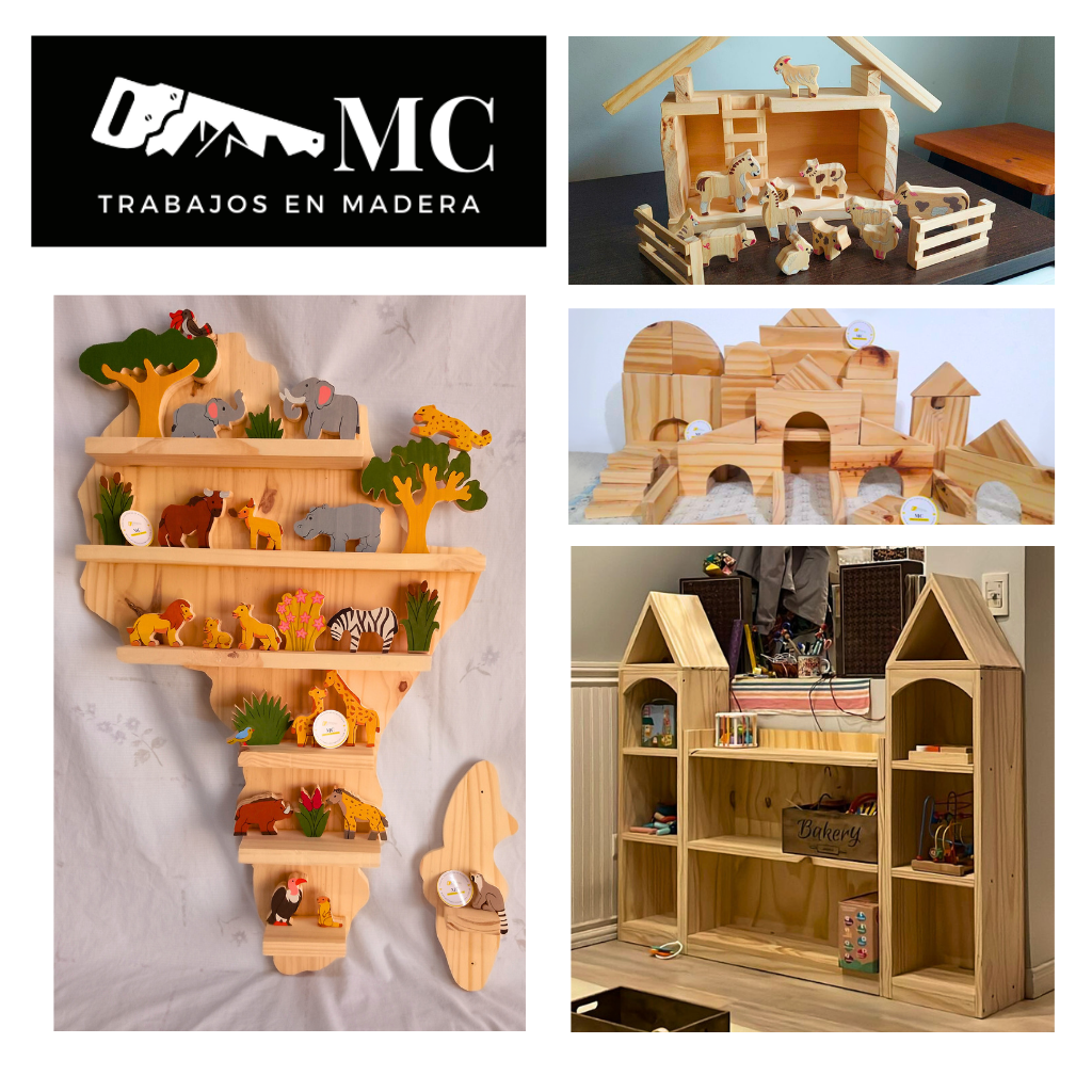 Set Juguetes y Juguetero Montessori